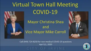 City of Irvine COVID-19 Virtual Town Hall - April 21, 2020