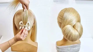 Easy and fast hairstyle.Beautiful hairstyles step by step.Beam