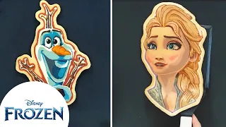 How to Make Frozen Inspired Pancakes | Elsa, Anna, Olaf & Sven | Frozen