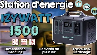 Batterie avec générateur 230V de secours Izywatt 1500 🔋 Pour stocker & réutiliser l'électricité ⚡