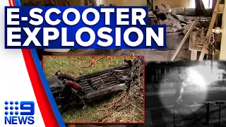 Hero neighbour rescues family’s home after e-scooter explodes in Brisbane | 9 News Australia