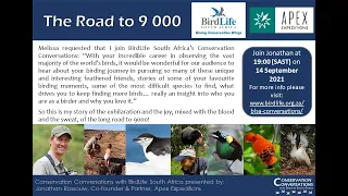 Conservation Conversations: Dr Jonathan Rossouw - Road to 9000 Birds (14Sep21)