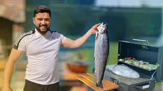 Simple RECIPE for a very juicy fish! YOU HAVE NOT TASTED SUCH FISH YET | Whole 5 kg GRILLED SALMON