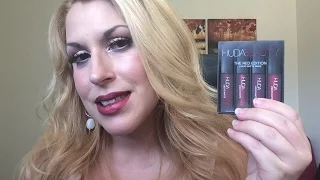 Huda Beauty Liquid Matte Minis & New Shade | Lip Swatches THE RED EDITION