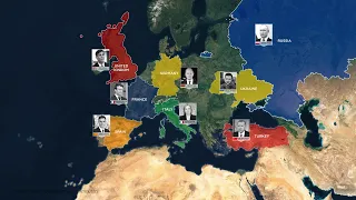 European Leaders and map animation - Geo Layers after effects