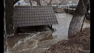 Наводнение в Орске Елшанка разлилась