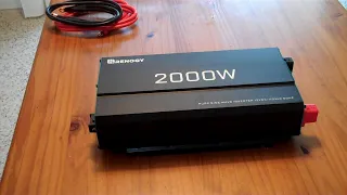 Renogy Solar 2000w pure sine wave inverter setup & pre-charge resistor demonstration