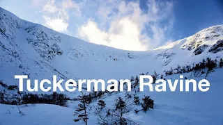 Skiing Tuckerman Ravine in February // Right Gully