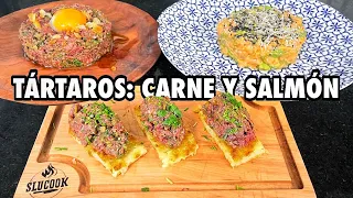 Tártaro de Salmón y "Tartar" de Vacuno/ternera (Steak tartar) | Slucook