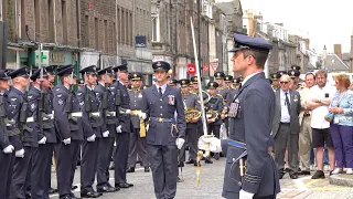 II (AC) Sqn Royal Air Force Lossiemouth Freedom Of Angus ceremonial parade in Montrose Scotland 2019