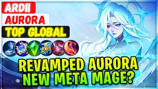 New Revamped Aurora, New Meta Mage [ Top Global Aurora ] Ardii - Mobile Legends Emblem And Build