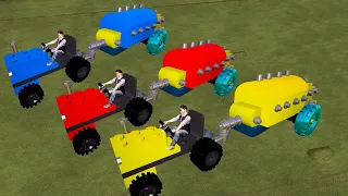 LAND OF LEGO!  SMALL TRACTORS vs MULTI - MOWER! COLORFUL LEGO FARM! |Farming Simulator 19