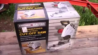 Harbor Freight Metal Cut off Saw Unboxing and Review