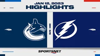 NHL Highlights | Canucks vs. Lightning - January 12, 2023
