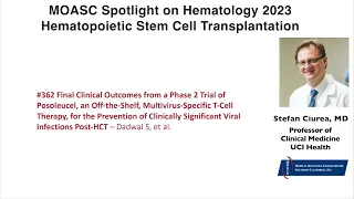 Stefan Ciurea, MD, UCI - Hematopoietic Stem Cell Transplant