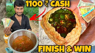 1 Min में 10 सबसे TIKHI PANIPURI खाओ 🥵🌶1100 ₹ CASH ले जाओ 🤑🤑 || street challange