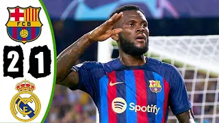 Barcelona vs Real Madrid 2 1 Hіghlіghts & All Goals 2023 Franck Kessié GOAL