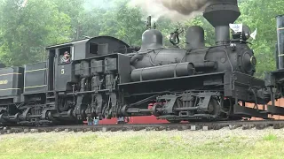 Old Train Engines, Parade of Steam 2023, Cass Scenic Railroad in 4k Video
