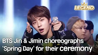 BTS Jin & Jimin choreographs 'Spring Day' for their ceremony