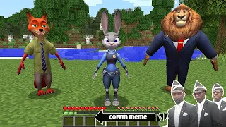 I found Real Zootopia Judy and Nick in Minecraft - Coffin Meme