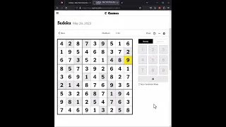 Sudoku Answers NYT 29th May 2023