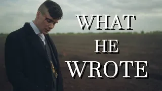 Peaky Blinders: What He Wrote