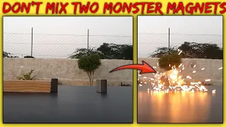 Don't Mix 2 Monster Magnets - But Why? Let's See #shorts#experiments