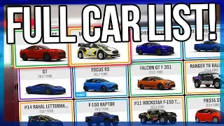 Forza Horizon 4 | Official Full Car list!