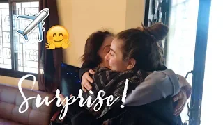 flying home and surprising my family for christmas