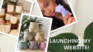 LAUNCHING MY WEBSITE | CANDLE STUDIO VLOG