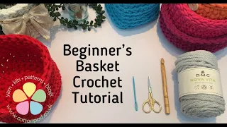 Beginner's Basket Crochet Tutorial | Learn to Crochet