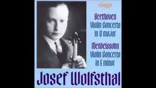 Mendelssohn Violin Concerto - Josef Wolfsthal