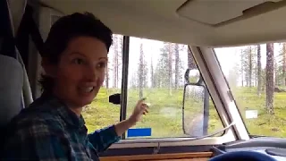 OurTour: Julie's First Drive of Zagan the Motorhome, to the Arctic Circle in Finland!