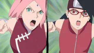 Sakura vs Sarada AMV - Believer imagine dragons