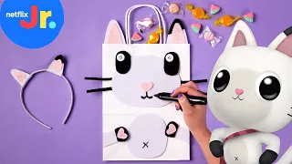 DIY Pandy Candy Treat Bag & Costume Ears Craft for Kids | Gabby's Dollhouse | Netflix Jr