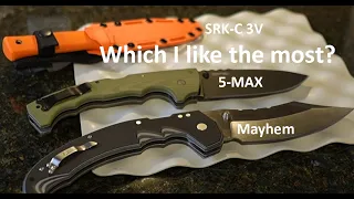 Mayhem, 5-Max, SRK-C, which pleased me the most? Unboxing Cold Steel from MidwayUSA 2024Apr