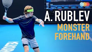 Andrey Rublev Forehand Technique in Slow Motion (2021)