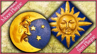 Gemmy Sun & Moon Plaques With Hq Audio