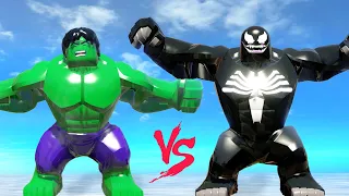 HULK SMASH CARS | Angry Hulk Epic Transformation! Battle vs Red Hulk Venom | LEGO Marvel Superheroes