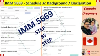 IMM 5669 - Schedule A - Background / Declaration - Online Spousal Sponsorship