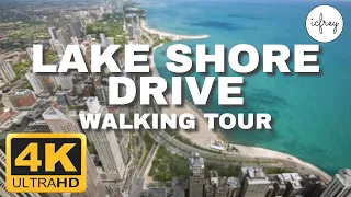 [4K} LAKE SHORE DRIVE │CHICAGO, ILLINOIS, USA 🇺🇸 │WALKING TOUR