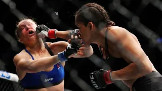 Super Slo Mo Nunes Broke Nose Of Rousey In 48 Sec Fight Destroyed Ronda's Rousey Comeback @ UFC 207