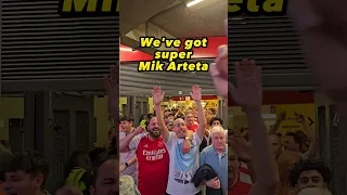 Arsenal fans chant "We've got Super Mik Arteta" after beating man city 1-0 at the Emirates + lyrics