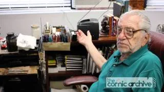 Joe Kubert at his Drawing Board