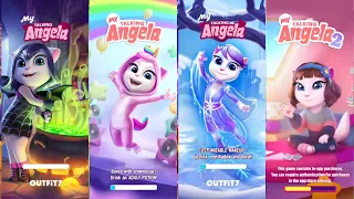 My Talking Angela vs My Talking Angela 2 Halloween 🎃  vs Christmas update Gameplay