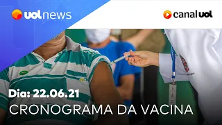 Secretário fala de cronograma em SP após vacinação suspensa | UOL News Noite (22/06/2021)