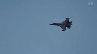 MAKS 2017  Тренировочные полёты Су-35С,  Sukhoi Su-35S.  古池や蛙飛こむ水のおと(Jp)