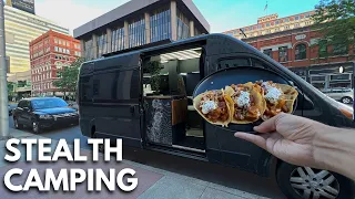 City Stealth Camping | Al pastor Tacos In My Van
