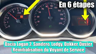 Dacia Renault Logan 2, Sandero Lodgy Dokker Duster Réinitialisation du Voyant de Service en 4 étapes