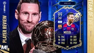 IS TOTY MESSI WORTH IT?! | 99 TOTY MESSI PLAYER REVIEW | FIFA 20 Ultimate Team